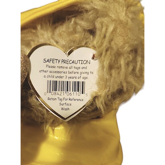 Vintage 1993 Ty Originals Gordon Plush Jointed Brown Bear Yellow Raincoa… - Picture 4 of 5